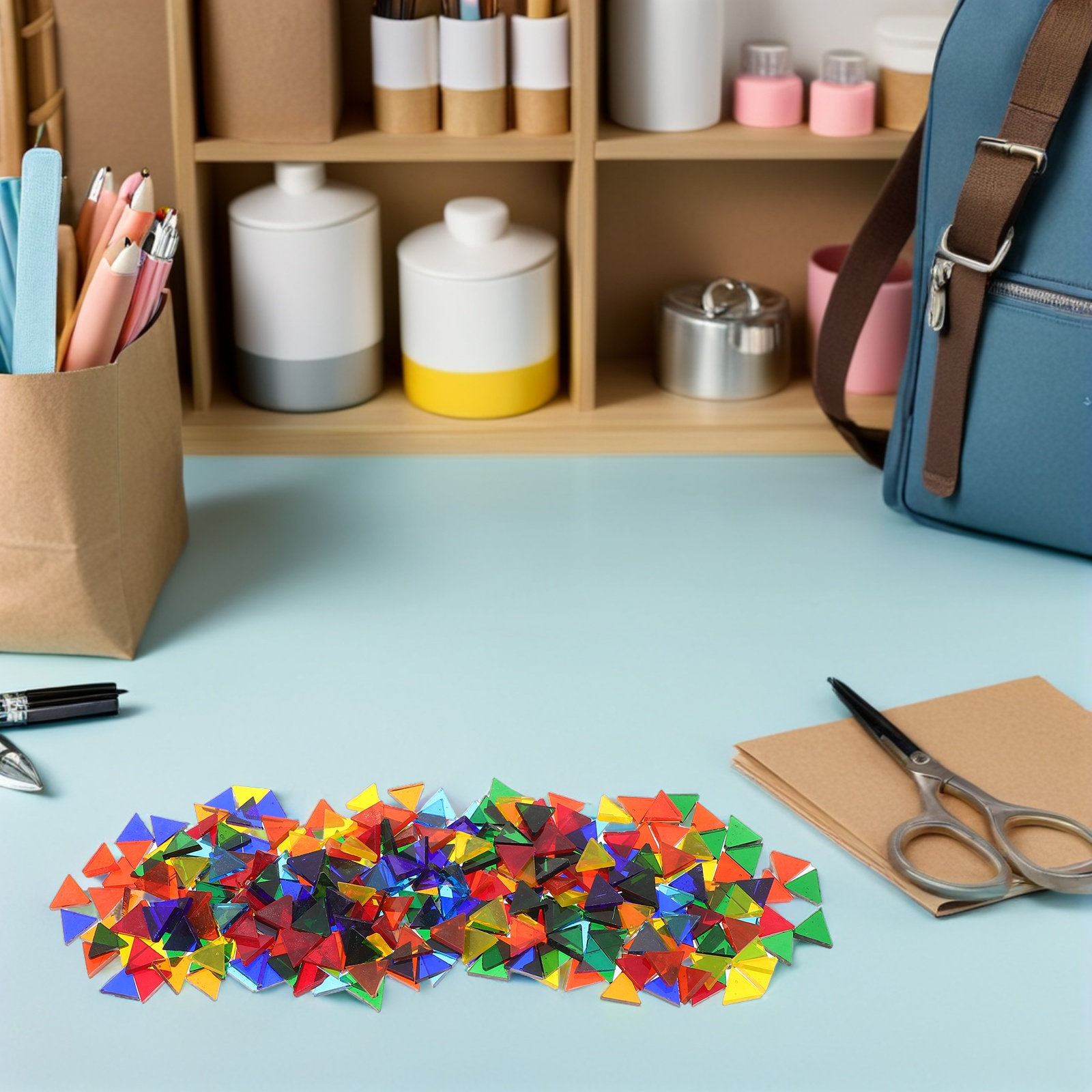 Art Craft Rainbow - 1 Bag Mosaic Craft Tile Iridescent