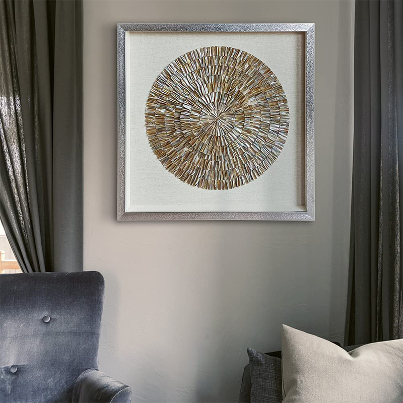 Art Craft Hotel - Luxury Framed 3D Hand‑Crafted Shell Mosaic