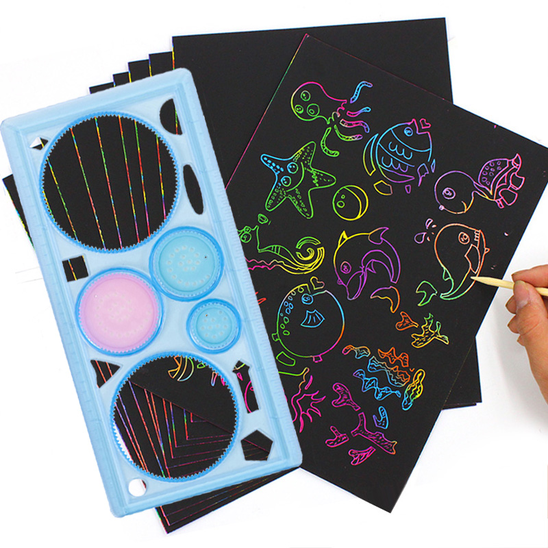 Scratch Art Paper Drawing Set  - огляд і ціна Art Craft Rainbow