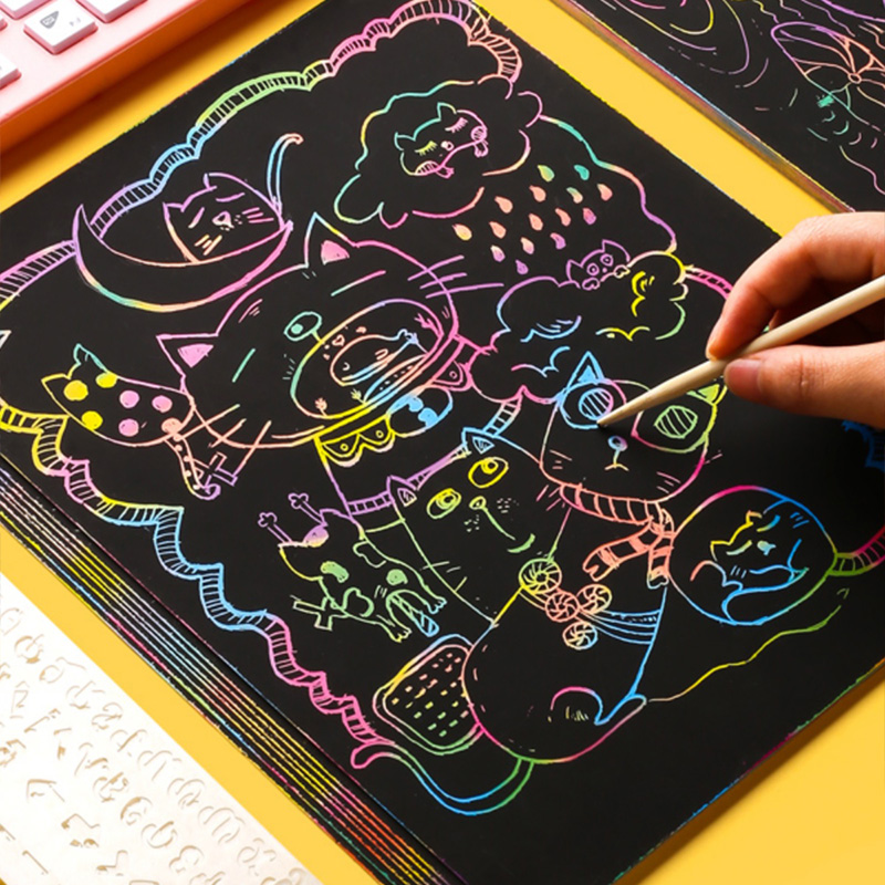 Scratch Art Paper Drawing Set  - огляд і ціна Art Craft Rainbow