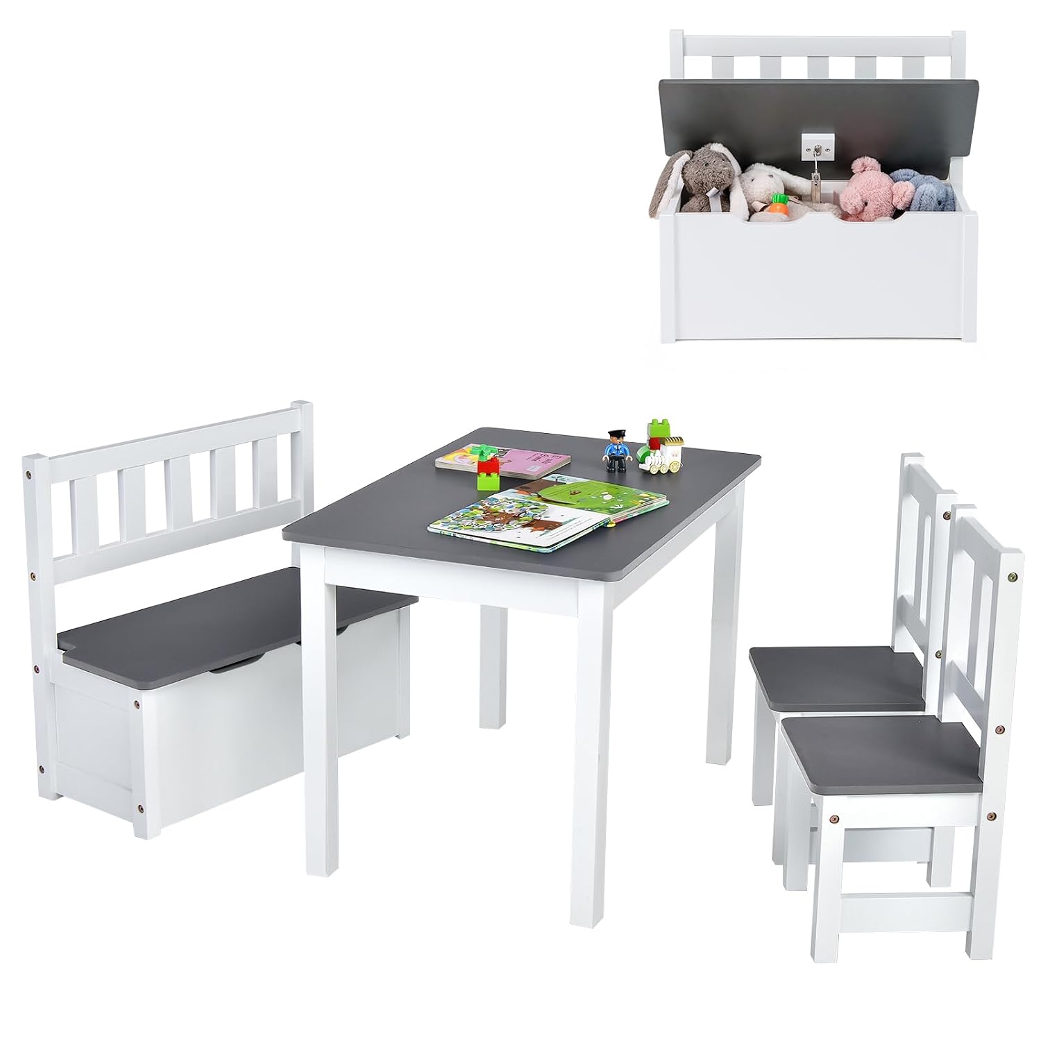 Wood Kids Table & Chair Set wi - огляд і ціна Art Craft For Toddlers