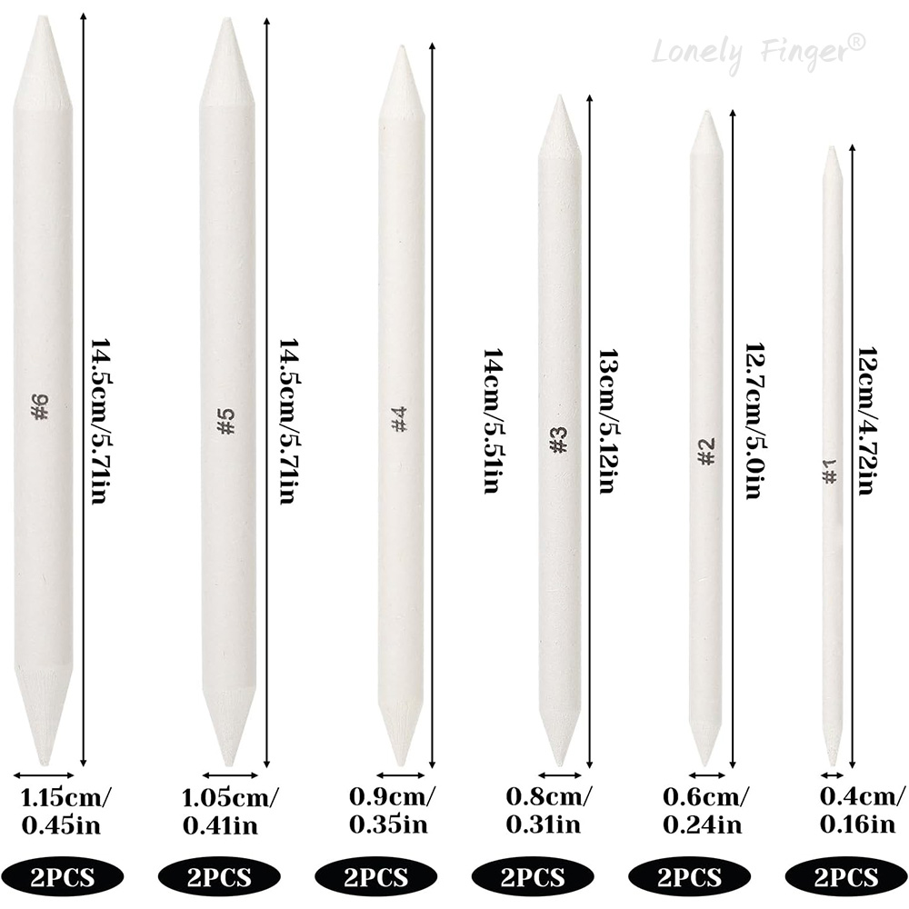 6/12 Pcs Blending Stumps, Pape - огляд і ціна Art Craft Blend
