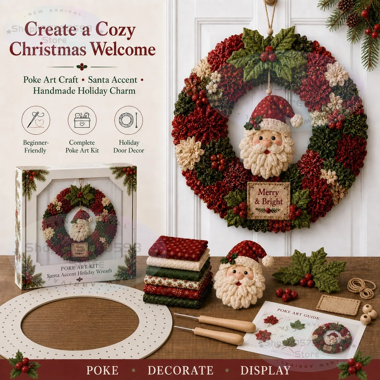 2026 3D Fabric Poke Wreath DIY - огляд і ціна Art Craft Us