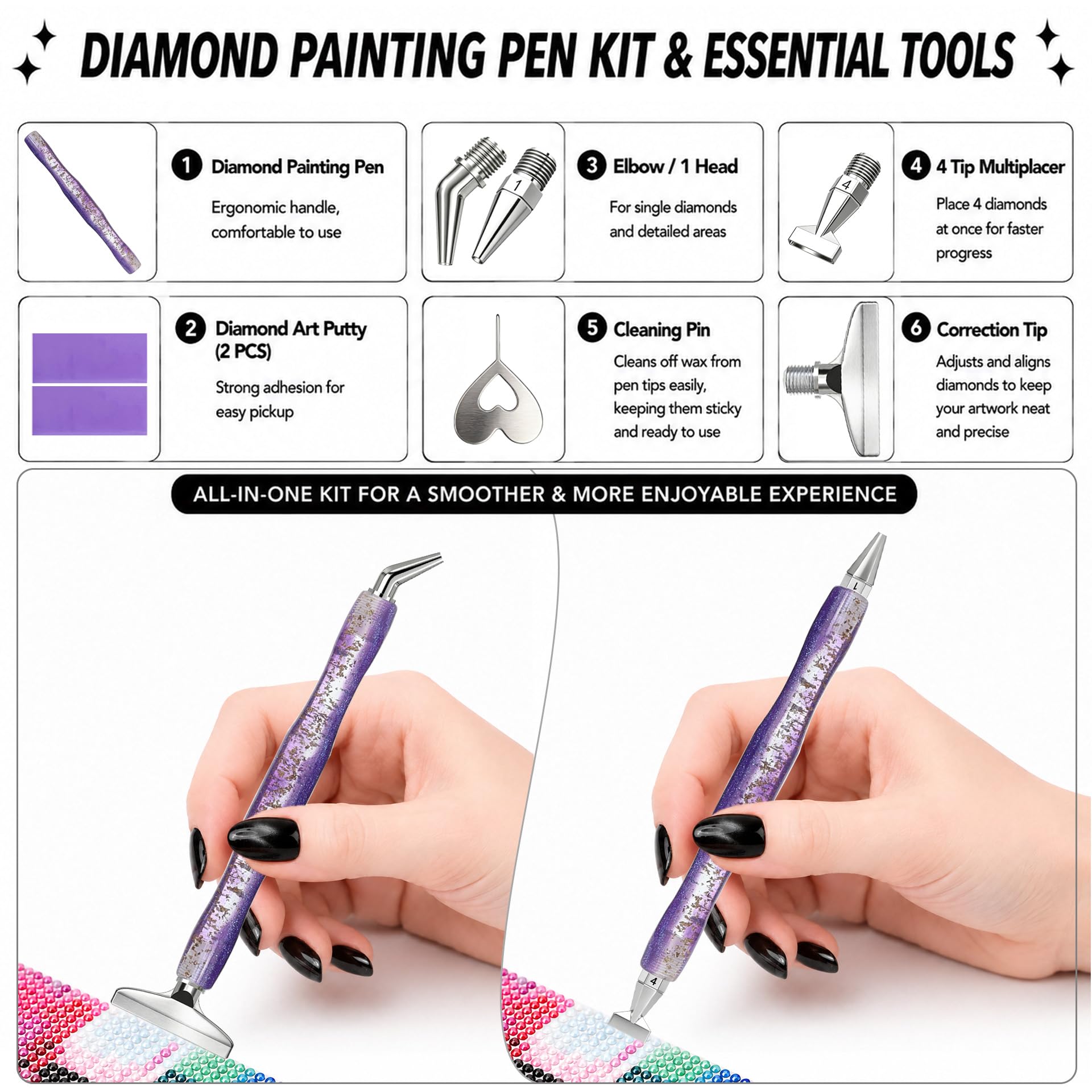 Diamond painting art pen, with - огляд і ціна Art Craft For Adults