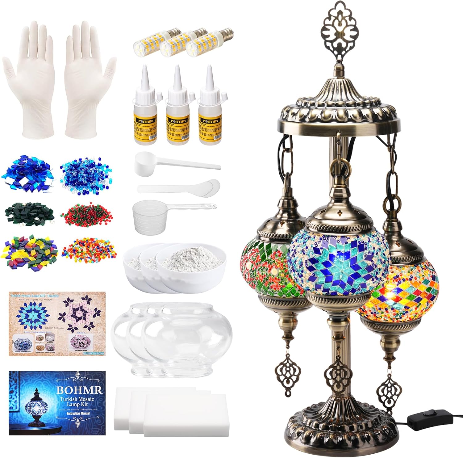 DIY 3 Globe Turkish Mosaic Lam - огляд і ціна Art Craft For Adults