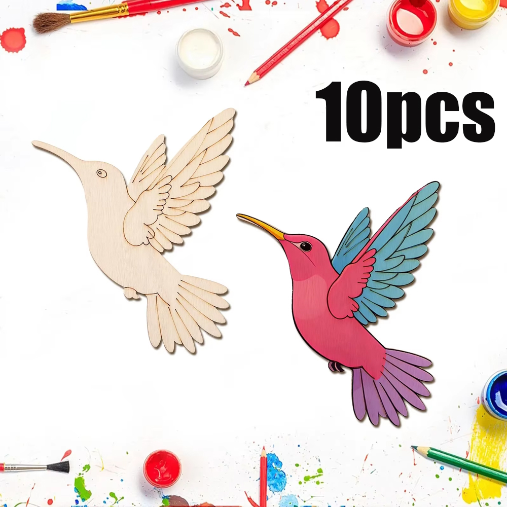 10pcs Unfinished Wood Animal B - огляд і ціна Craft Art Set
