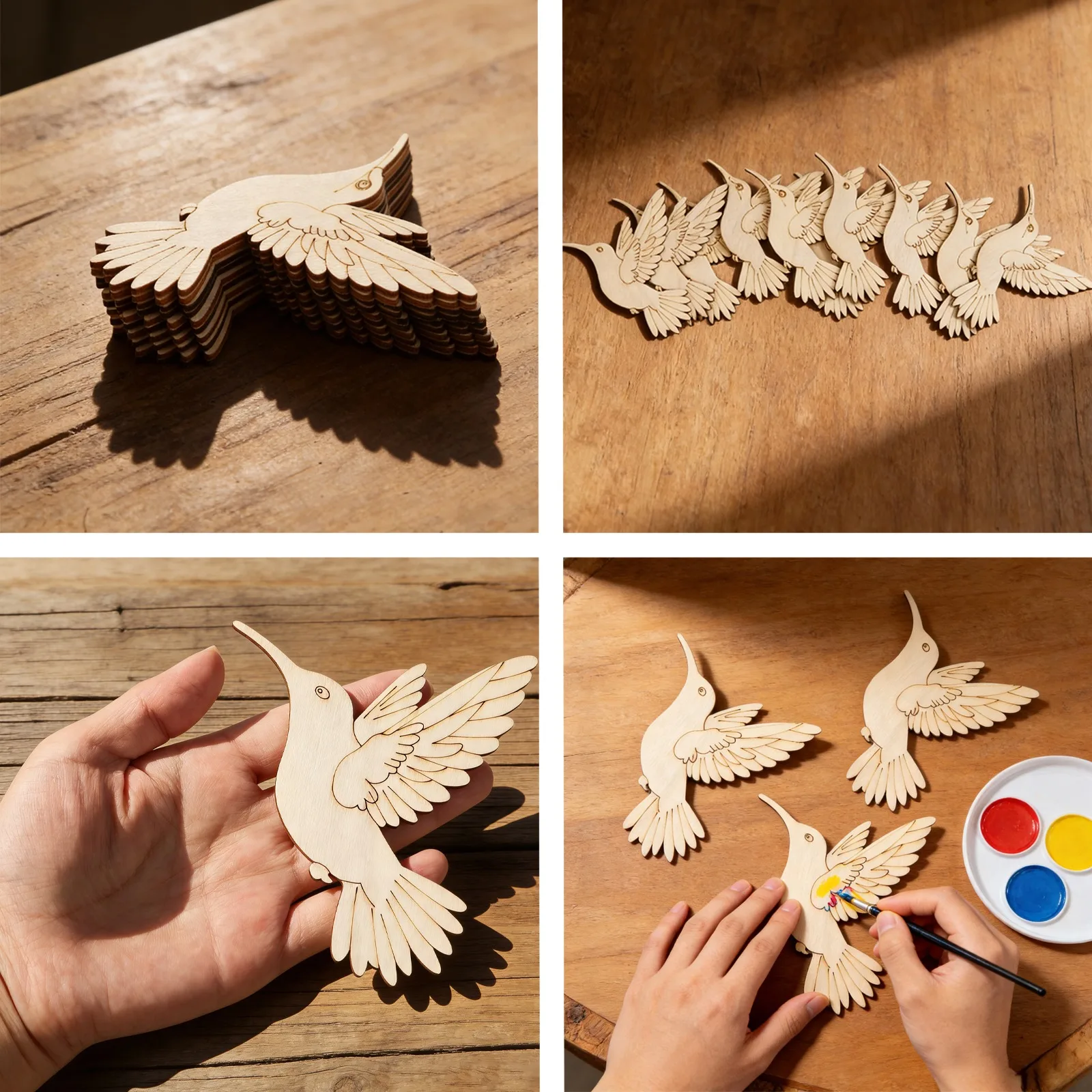 10pcs Unfinished Wood Animal B - огляд і ціна Craft Art Set