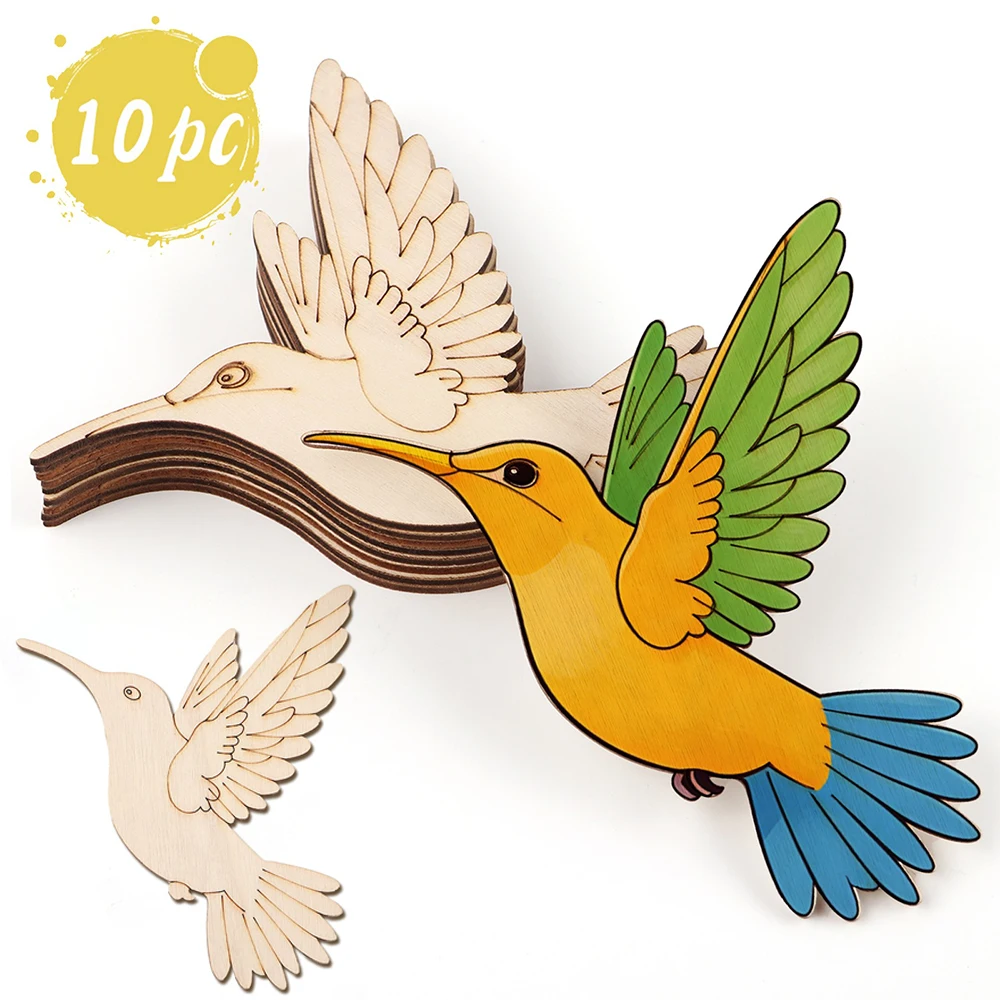 10pcs Unfinished Wood Animal B - огляд і ціна Craft Art Set
