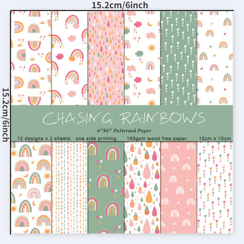 24 Sheets/Set Rainbow Craft Pa - огляд і ціна Art Craft Rainbow