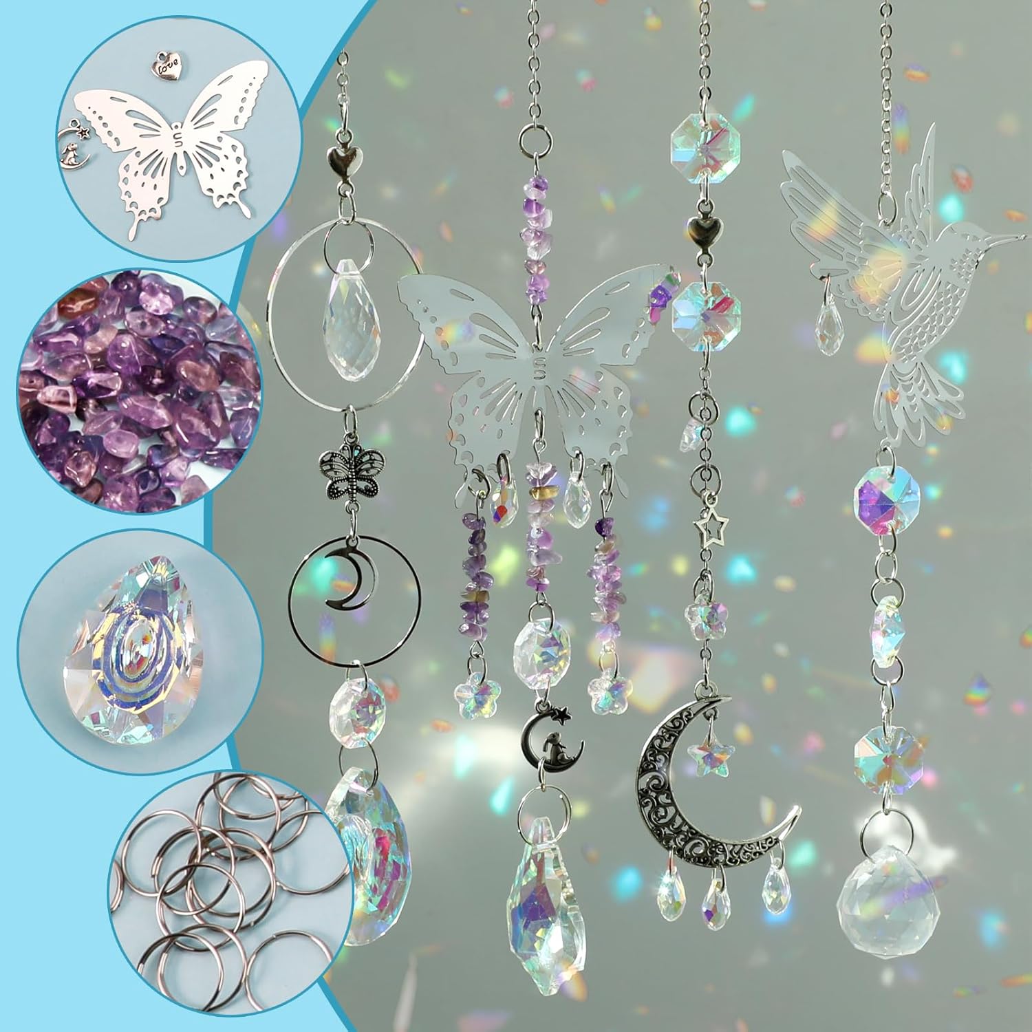 DIY 400pcs SunCatchers Making  - огляд і ціна Art Craft Rainbow