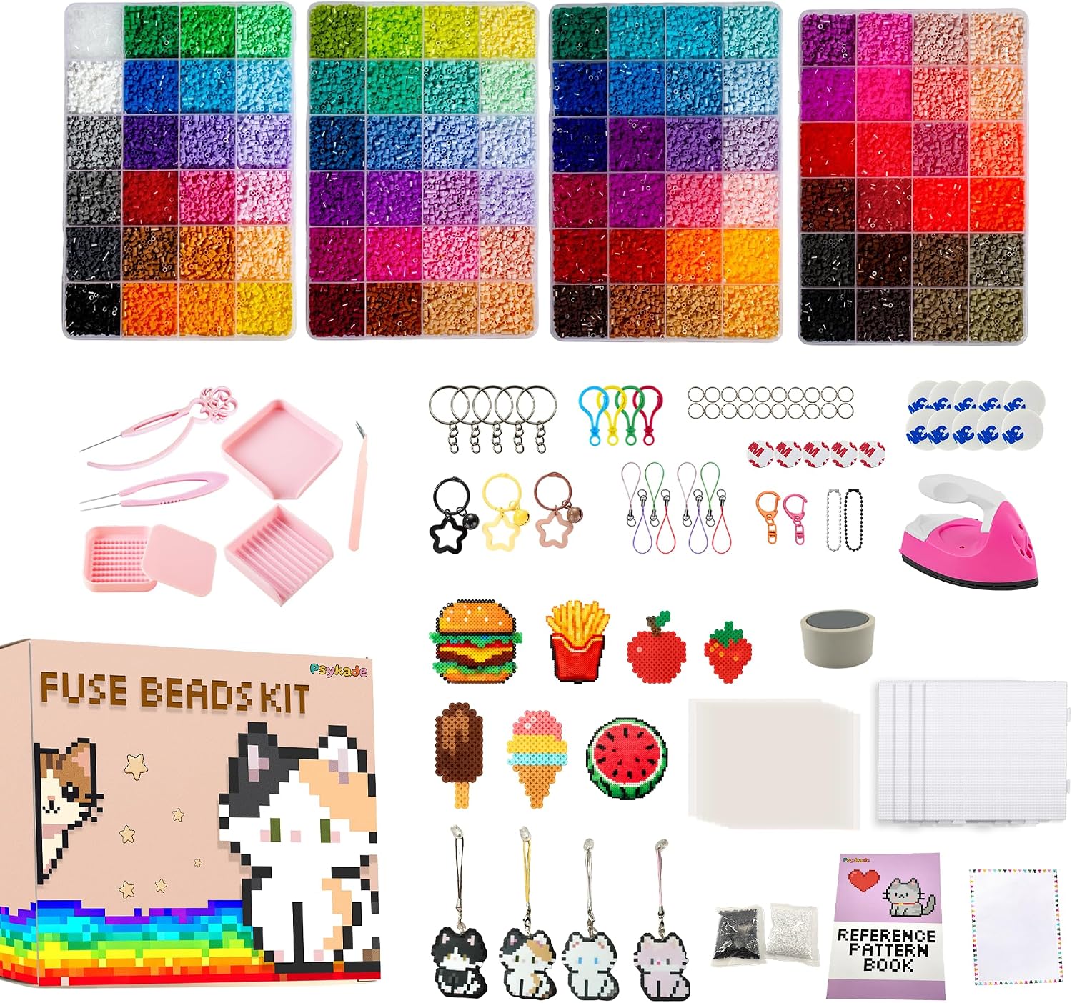 Fuse Beads Kit-Easy DIY-96 Col - огляд і ціна Art Craft Us