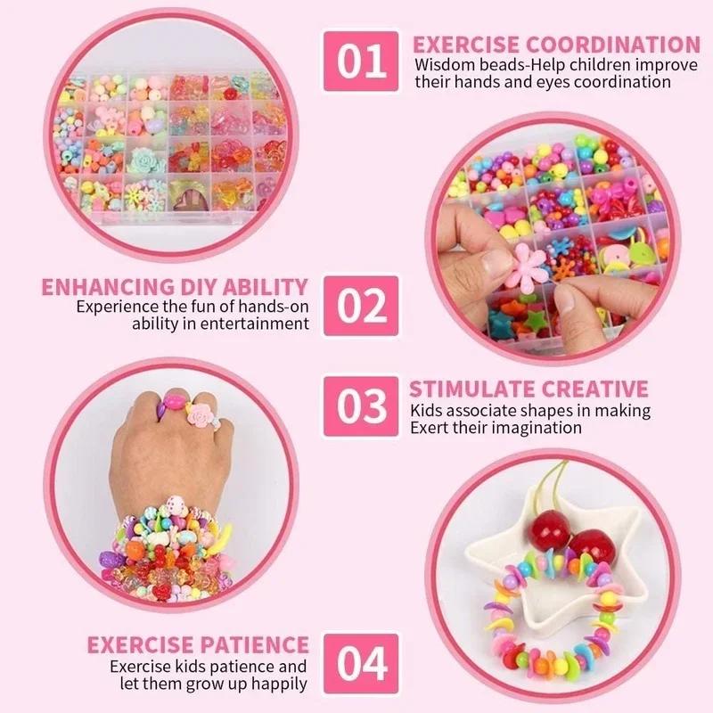 Girls DIY Bead Set Jewelry Mak - огляд і ціна Art Craft Rainbow